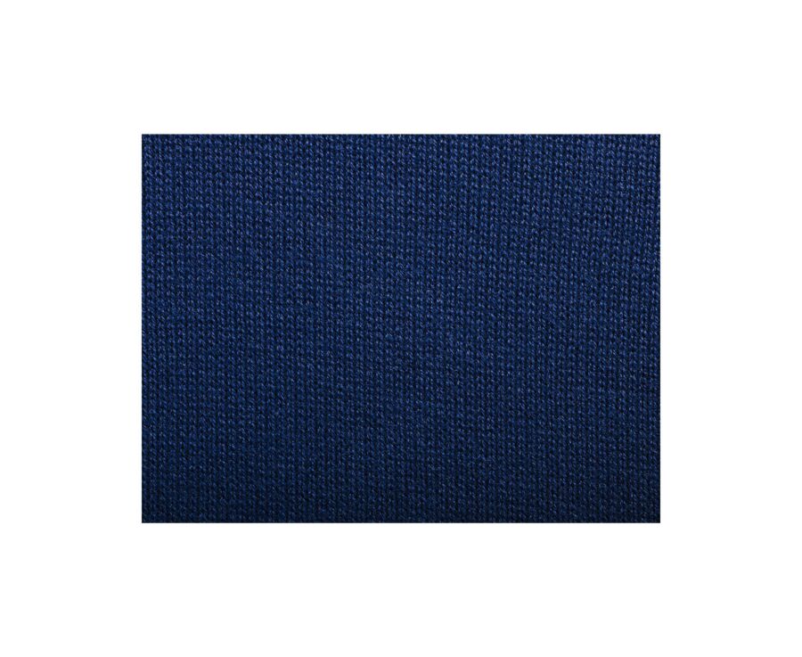 Polo habillé tricot homme sans boutons Indigo - BRAVEN