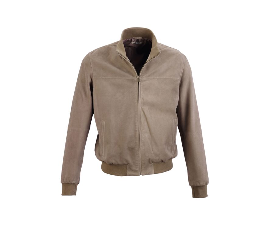 Blouson Velours Beige - 100% Cuir  - SEAVER