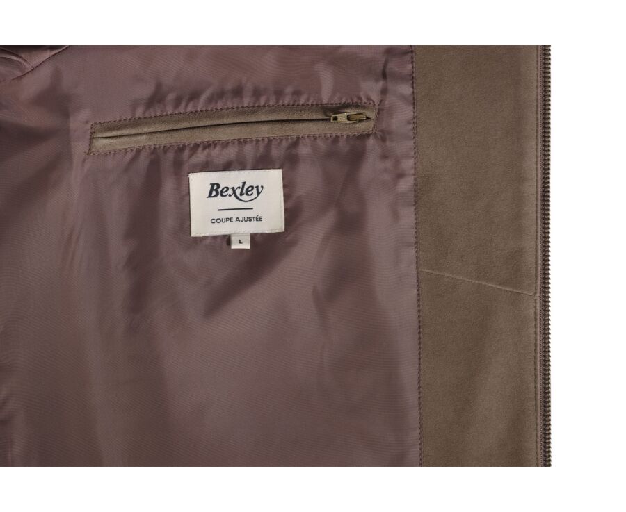 Blouson Velours Beige - 100% Cuir  - SEAVER