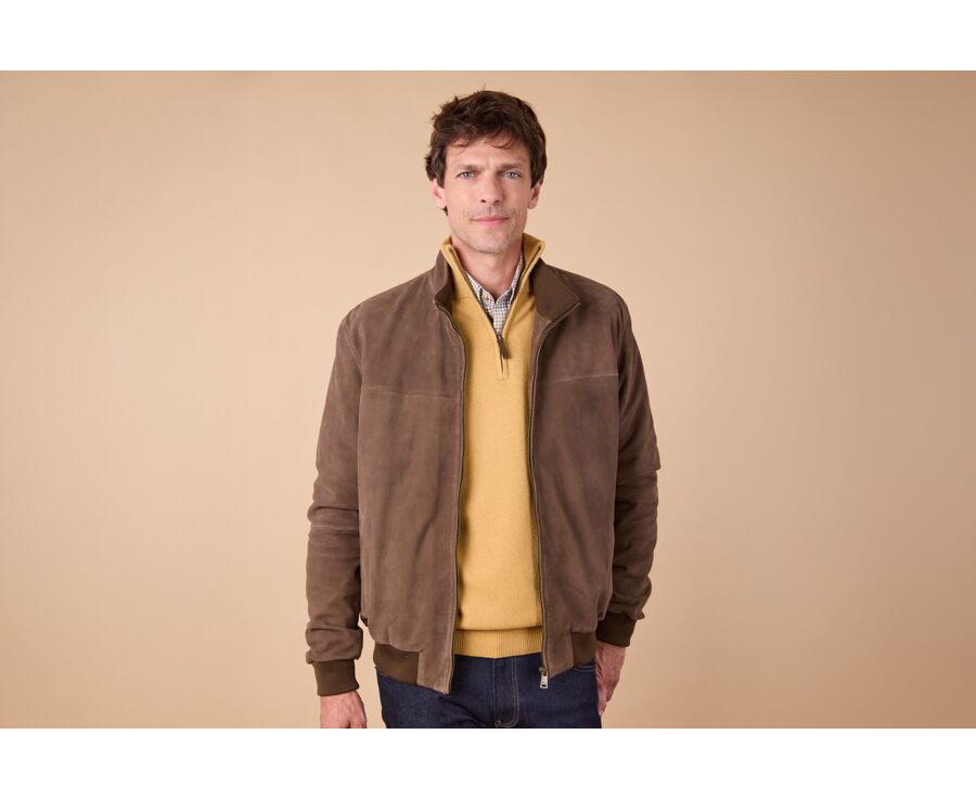 Blouson Velours Cacao - 100% Cuir  - SEAVER
