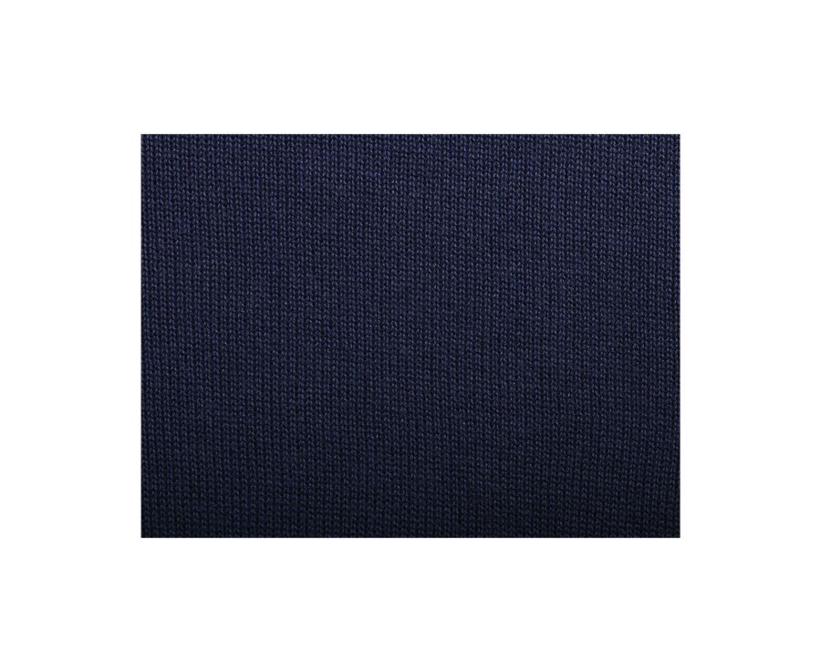 Pull tricot 100% coton Bleu Pétrole - Col Polo - BRAIDEN ML