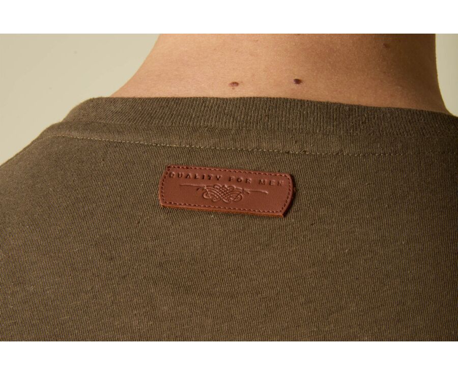 Tee-shirt Coton/Lin - Olive - ENIAS