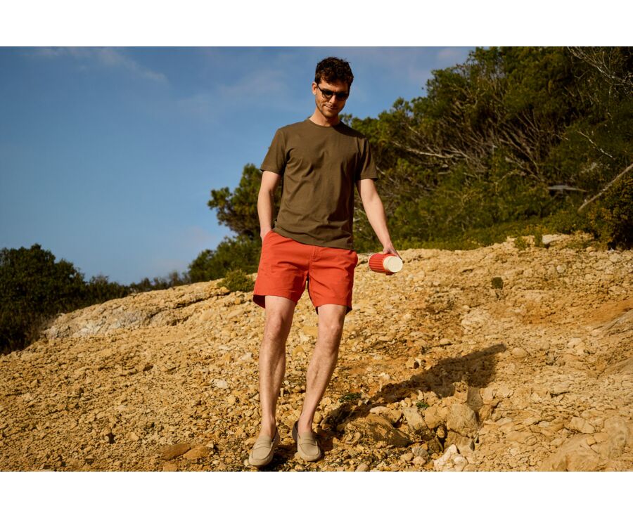 Tee-shirt Coton/Lin - Olive - ENIAS