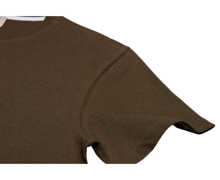 Tee-shirt Coton/Lin - Olive - ENIAS