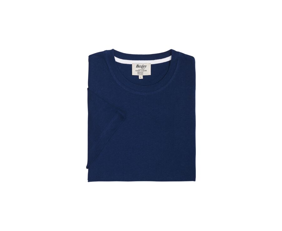 Tee-shirt Coton/Lin - Indigo - ENIAS