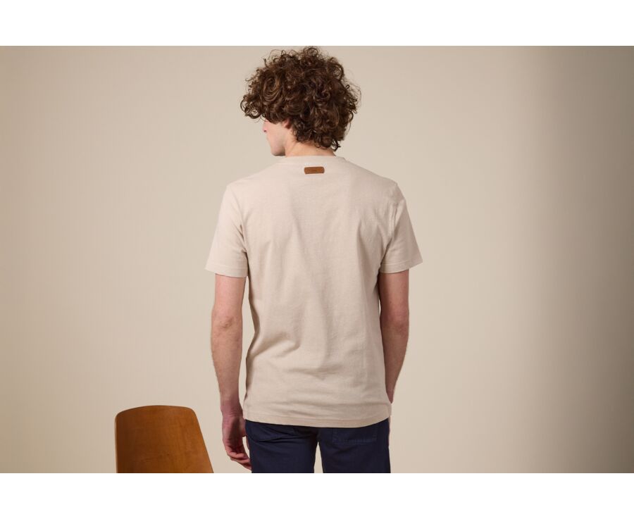 Tee-shirt Coton/Lin Greige - ENIAS