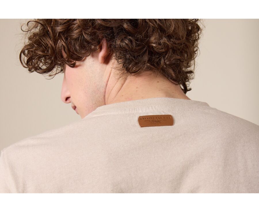 Tee-shirt Coton/Lin Greige - ENIAS