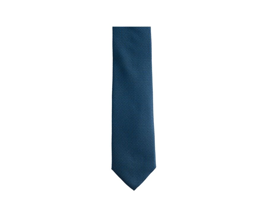 Cravate Soie Micro Motif Bleu Vert