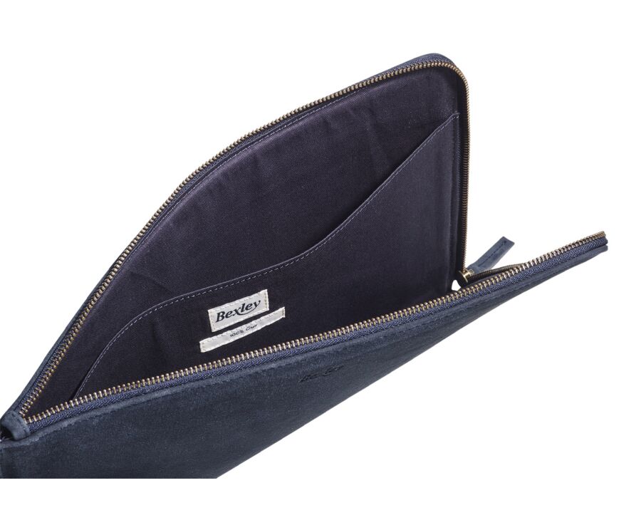 Pochette ordinateur Velours Navy - HERRINGTON