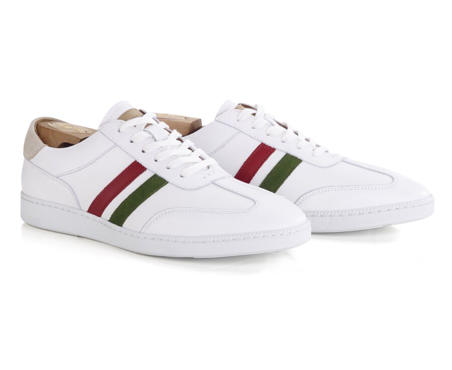 Sneakers homme Blanc Vert et Rouge - VERONA