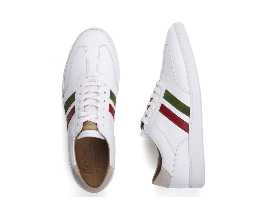 Sneakers homme Blanc Vert et Rouge - VERONA