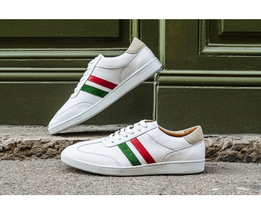 Sneakers homme Blanc Vert et Rouge - VERONA