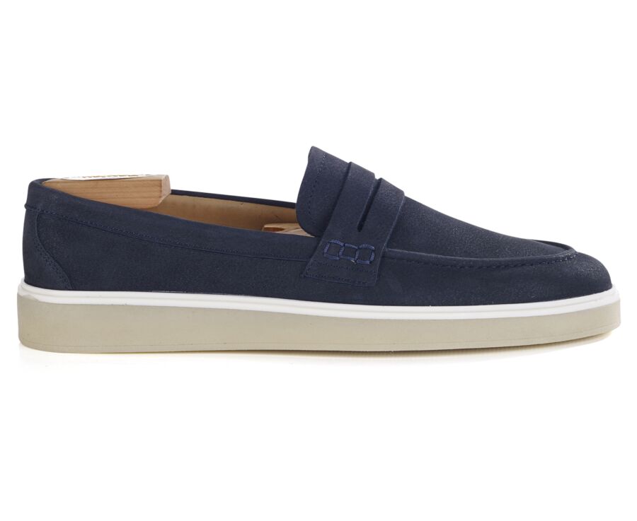 Mocassin homme Nubuck Marine - BOKEELA