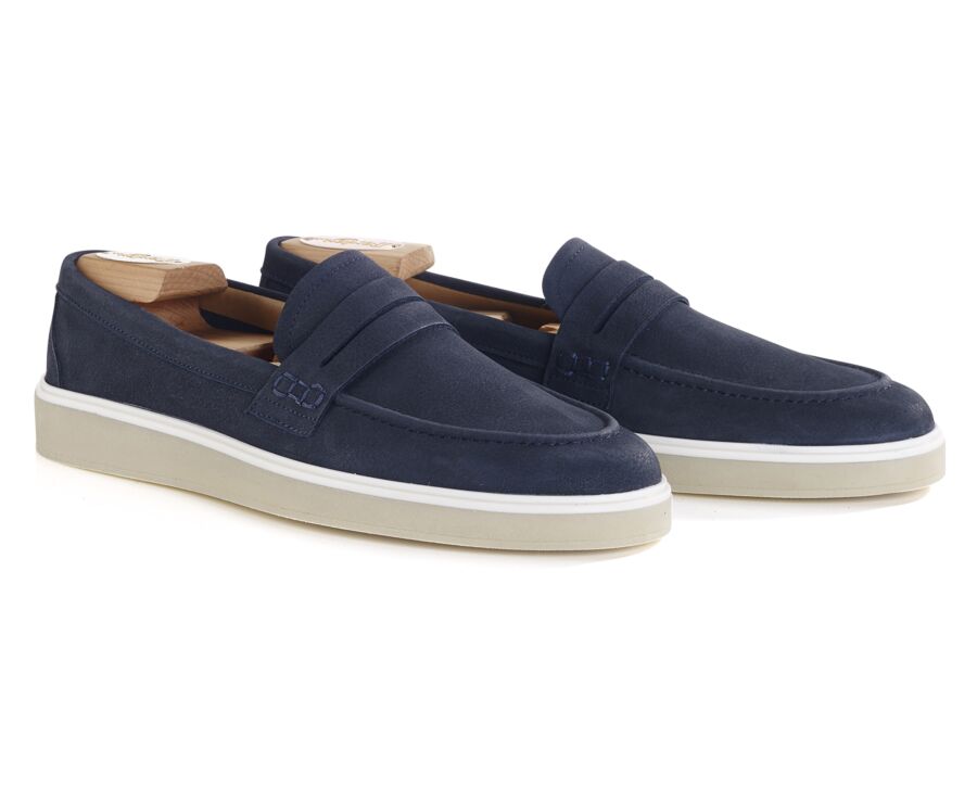 Mocassin homme Nubuck Marine - BOKEELA
