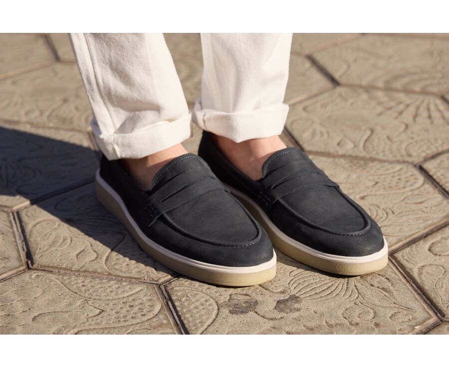 Mocassin homme Nubuck Marine - BOKEELA