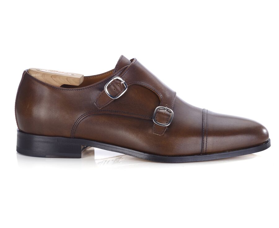 Chaussures homme Caramel Patiné - Double boucle - CHEWTON