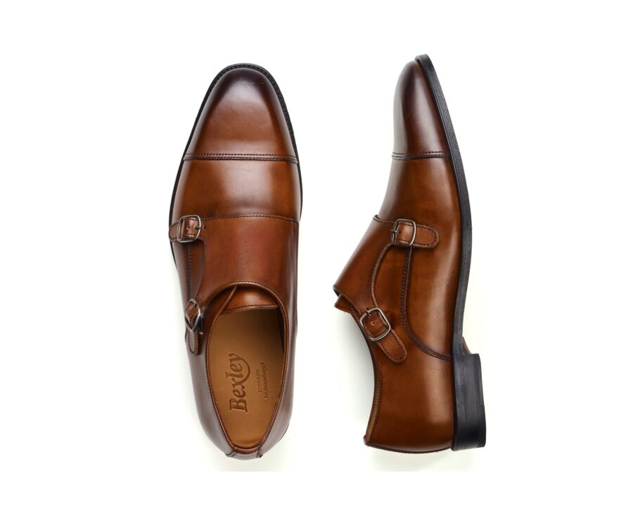 Chaussures pour homme Gold Patiné - Double Boucle - LANGFORD