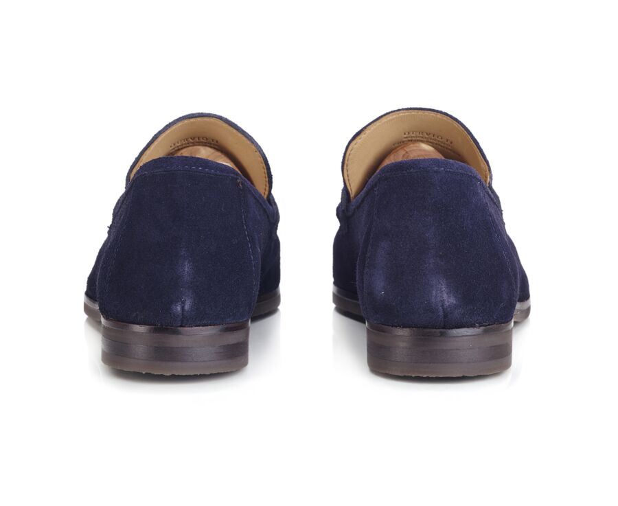 Mocassin homme Velours Marine - Semelle Gomme - DERVIO II GOMME