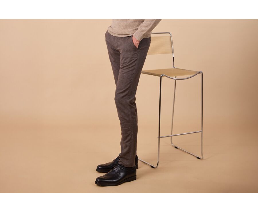 Pantalon Chino Homme - Chocolat Chiné - NEIL