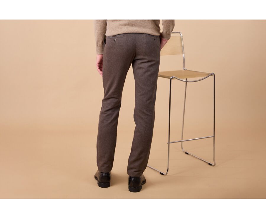 Pantalon Chino Homme - Chocolat Chiné - NEIL