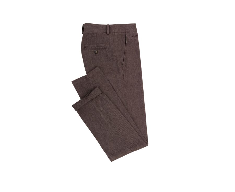 Pantalon Chino Homme - Chocolat Chiné - NEIL