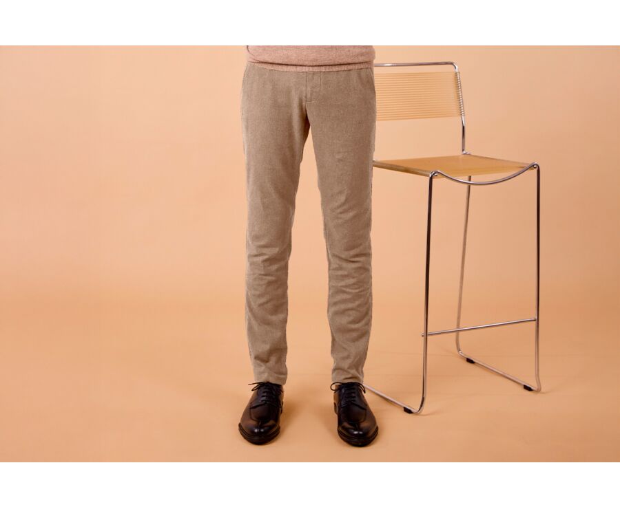 Pantalon Chino Homme - Beige Chiné - NEIL