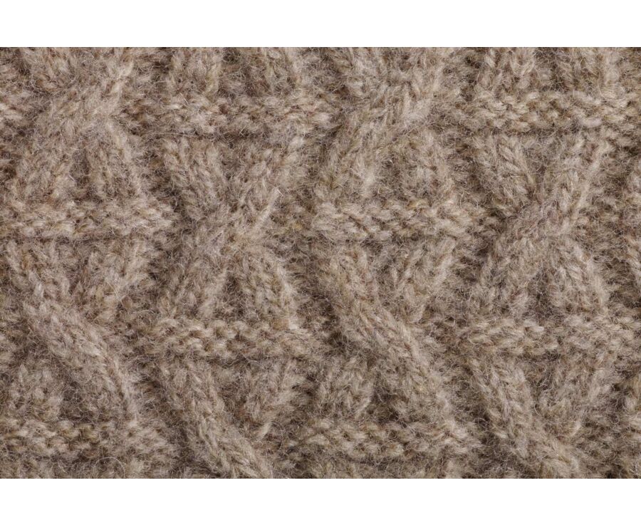 Pull col rond à torsade - Taupe Chiné - CONLEY