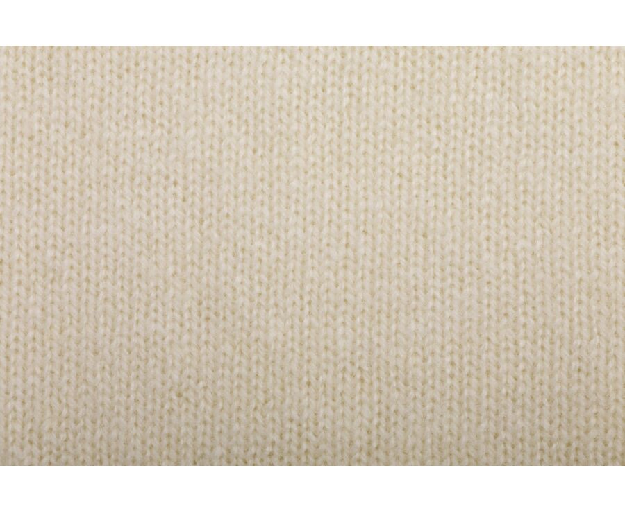 Pull col zippé homme laine - Ecru et Taupe Chiné Clair - KEYDEN II