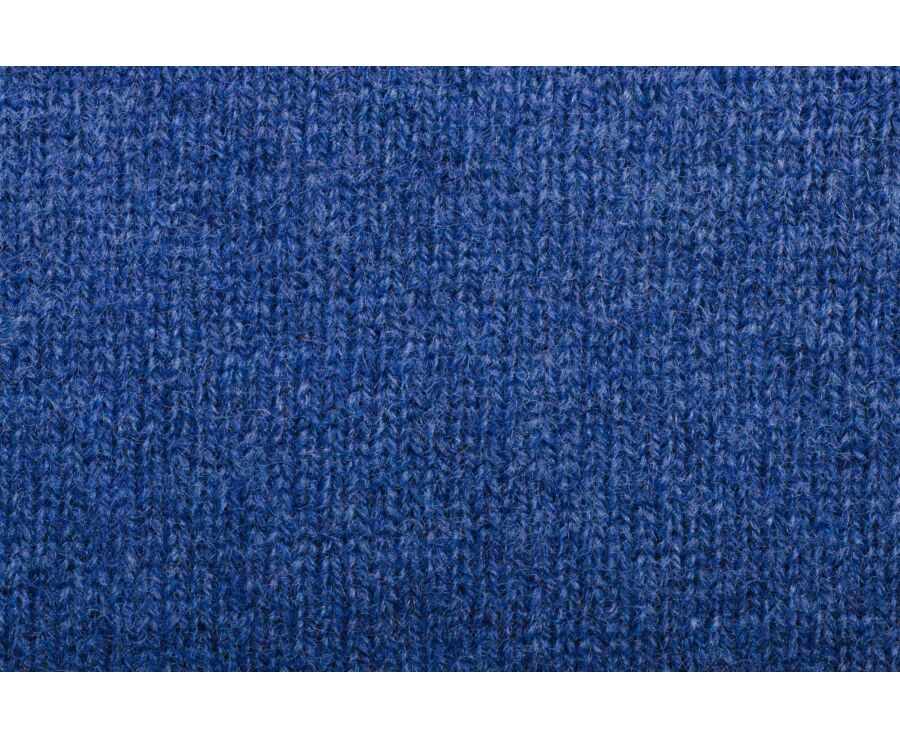 Pull col zippé homme laine - Bleu Jean Chiné et Beige Clair - KEYDEN II