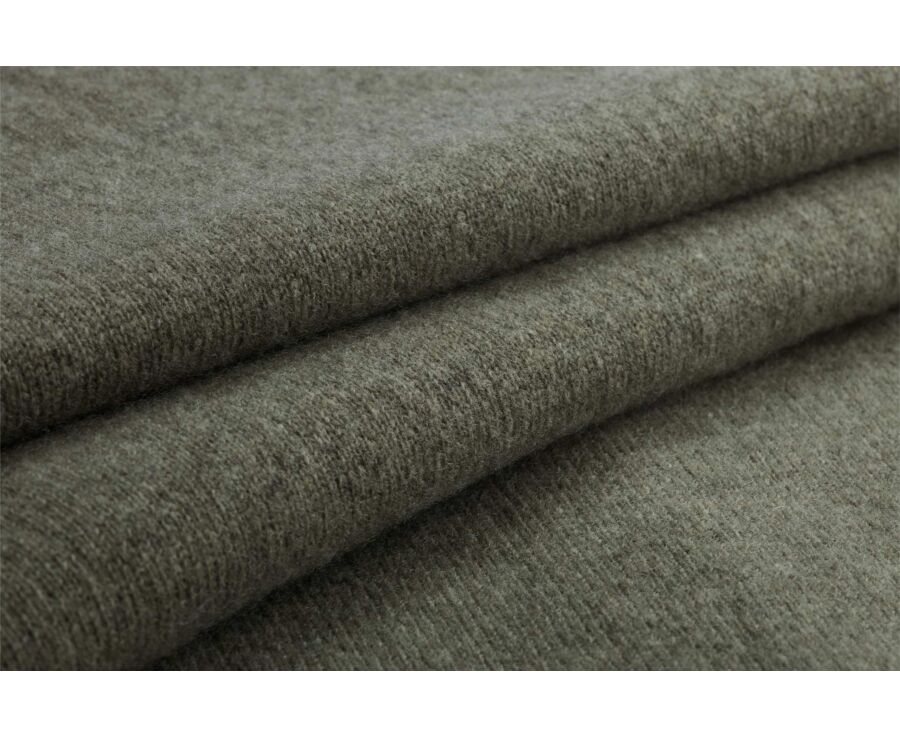 Pull homme zippé bicolore eucalyptus et taupe chiné - KEYDEN II