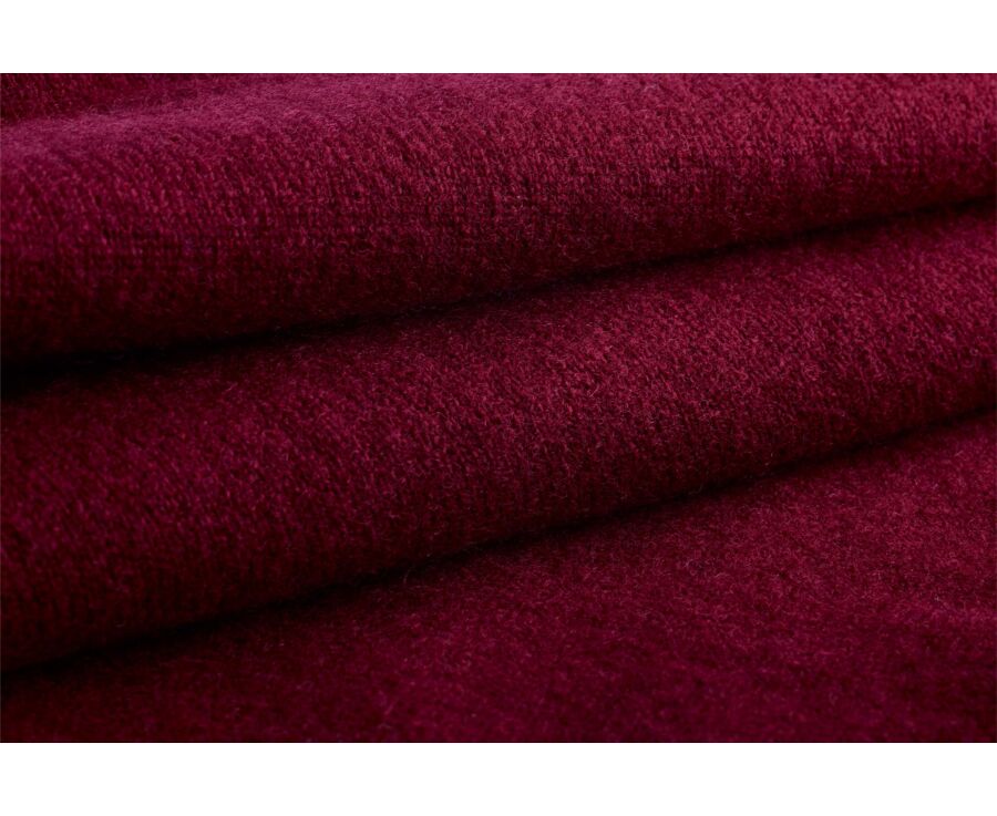 Pull homme zippé bicolore bordeaux et marine en laine - KEYDEN II