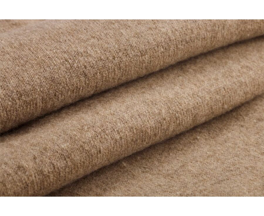 Pull homme zippé bicolore taupe chiné et bleu foncé - KEYDEN II