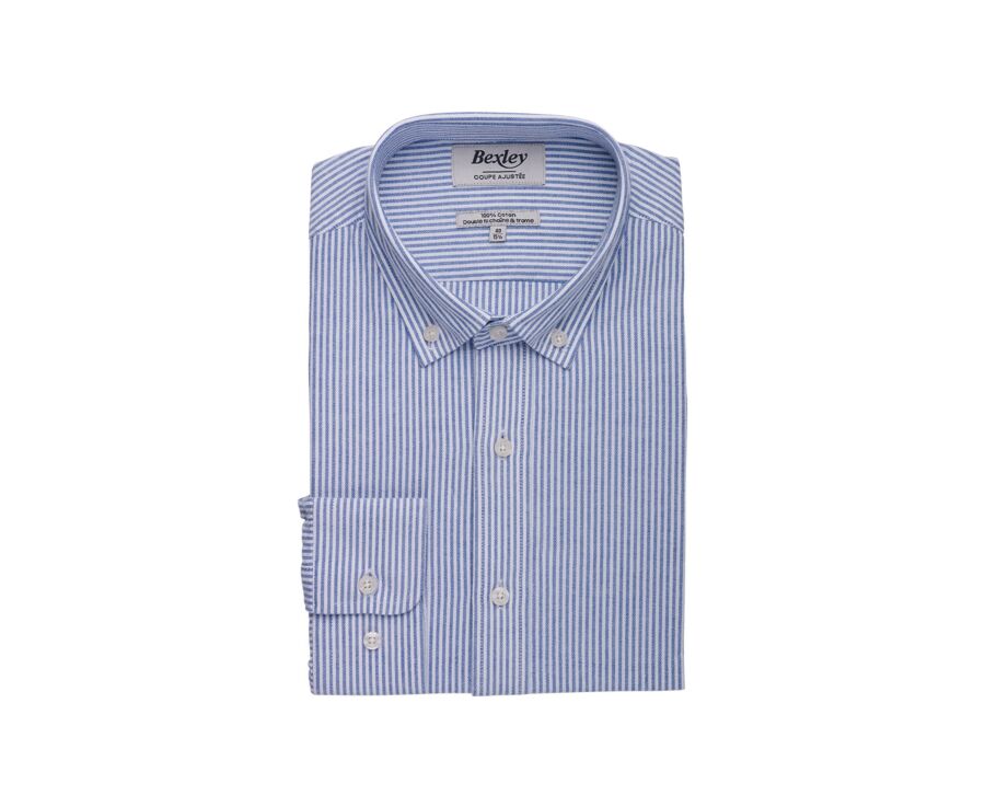 Chemise Oxford homme - Navy Et Blanc - BRADFORD III