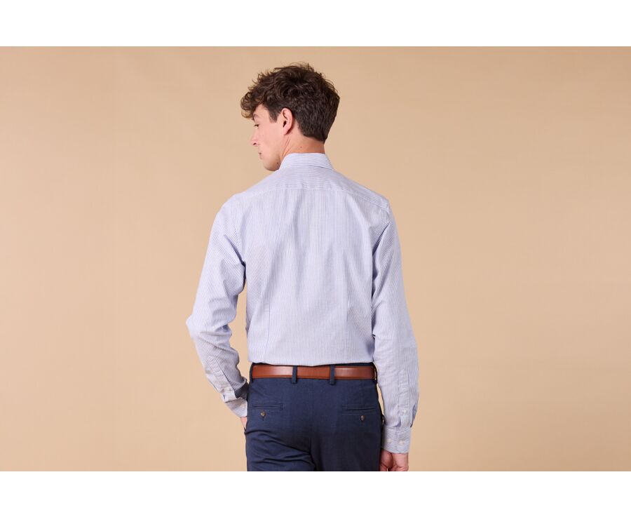 Chemise Oxford homme - Navy Et Blanc - BRADFORD III