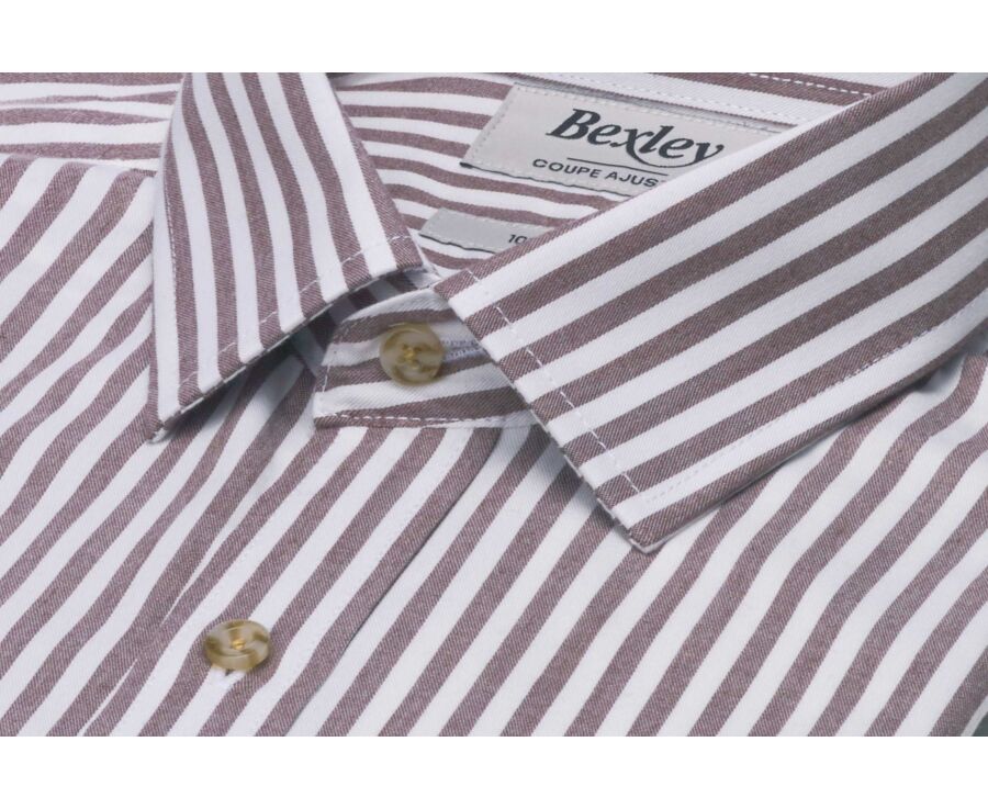 Chemise homme flanelle blanc et chocolat - SIMION II