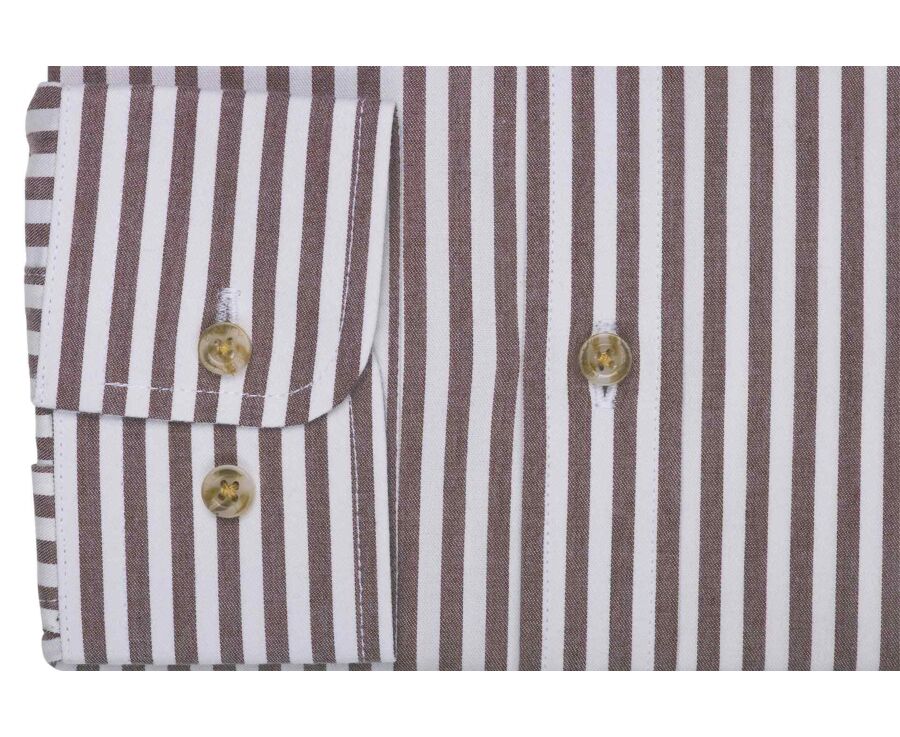 Chemise homme flanelle blanc et chocolat - SIMION II
