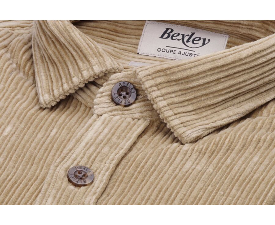 Surchemise en velours - Beige - VICTORIUS