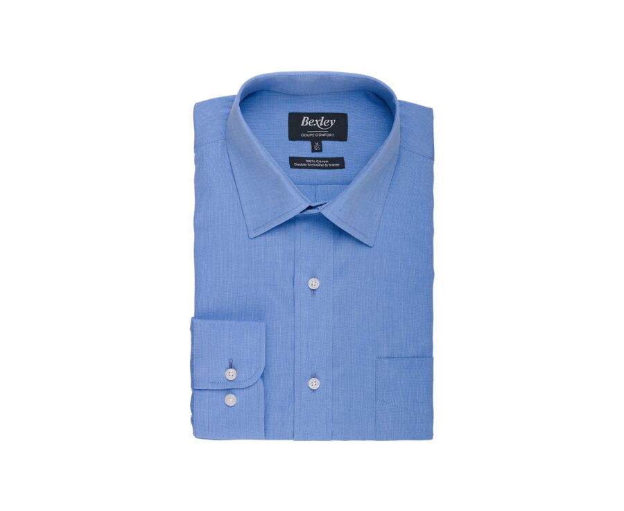 Chemise 100% coton - Bleu - MAXIRE