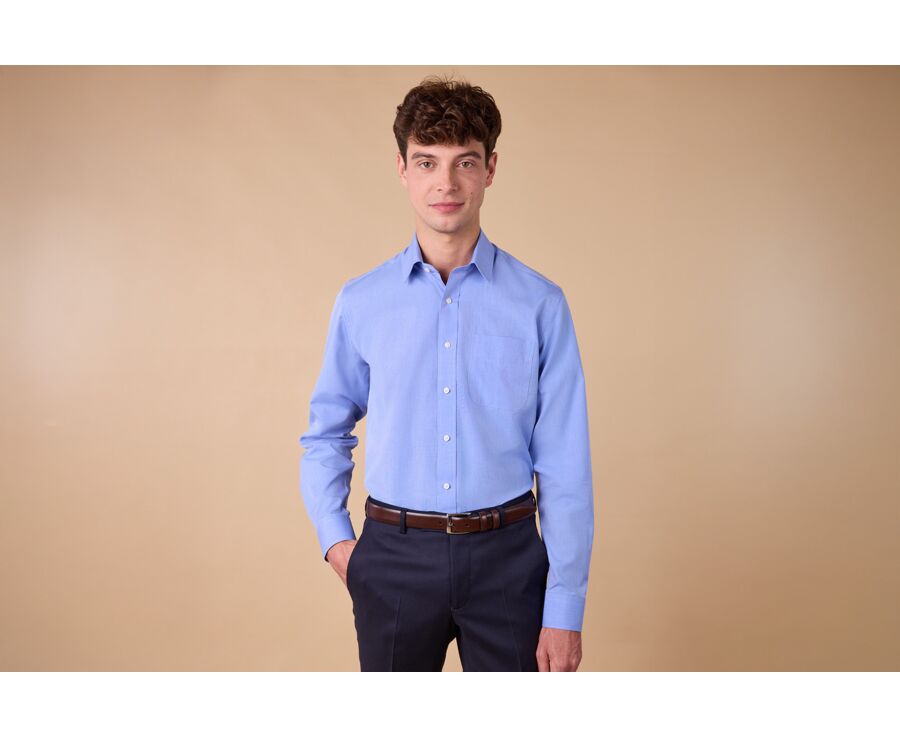 Chemise 100% coton - Bleu - MAXIRE