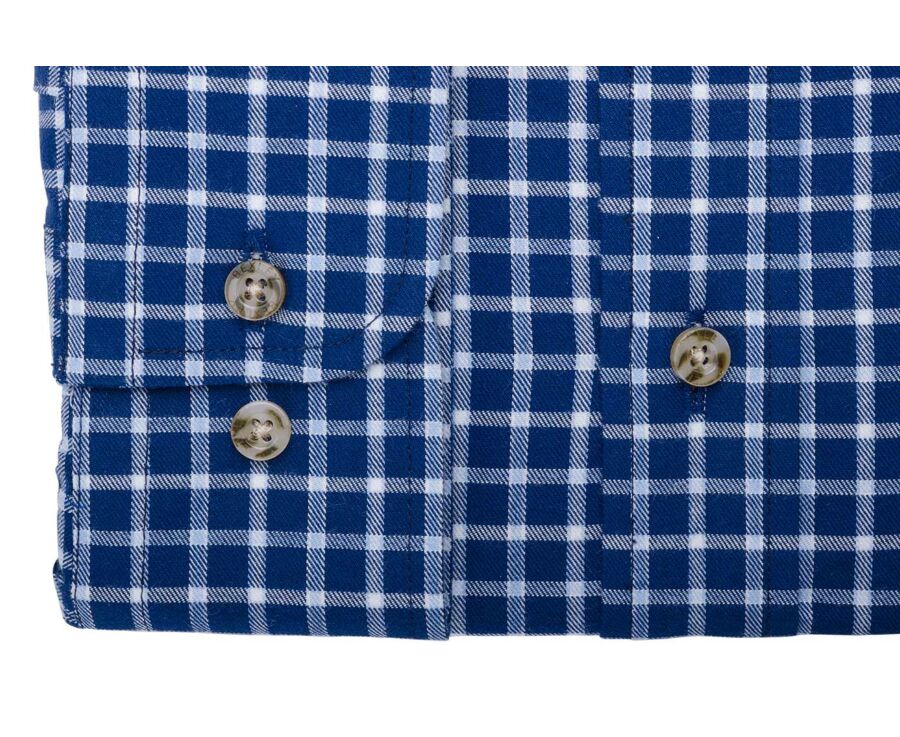 Chemise flanelle - Carreaux Bleu Et Blanc - JAYDON