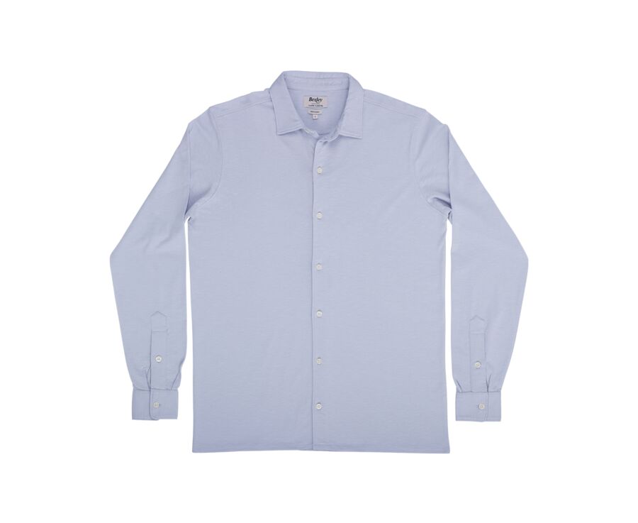 Chemise homme jersey 100% coton - Bleu Ciel - AIGNAN