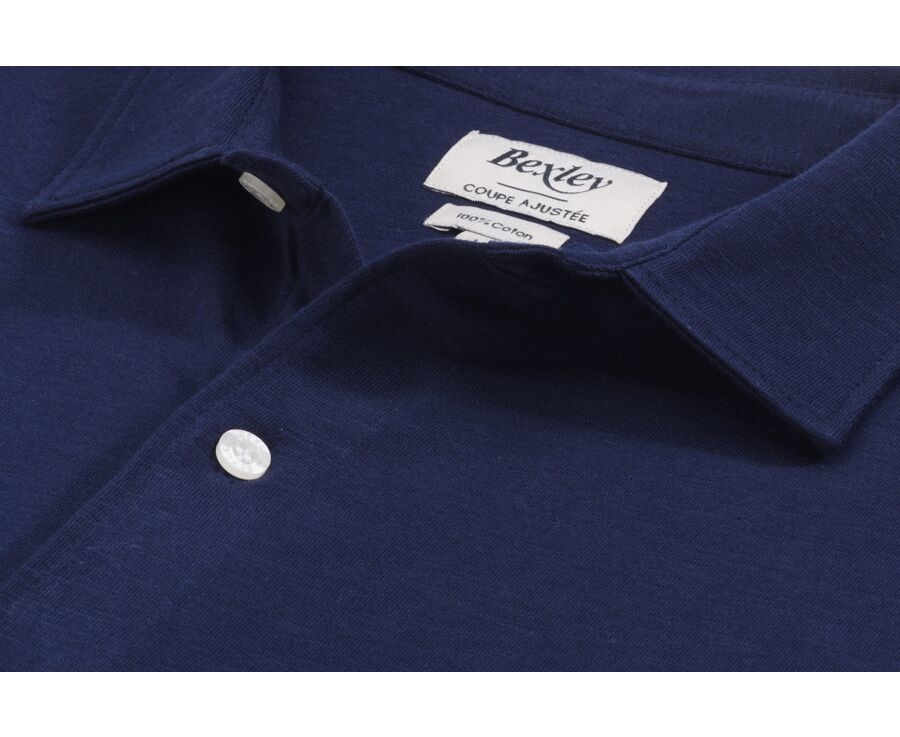 Chemise homme jersey 100% coton - Navy Foncé - AIGNAN