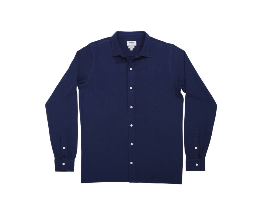 Chemise homme jersey 100% coton - Navy Foncé - AIGNAN
