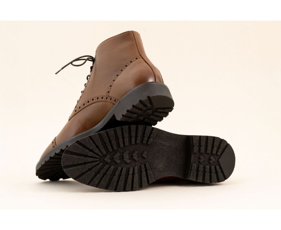 Bottine homme - Cognac Patiné - HEYBRIDGE GOMME