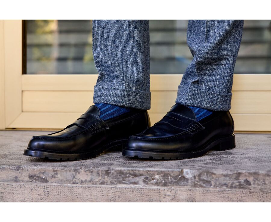 Mocassin pour Homme en cuir Noir - DOWARD GOMME