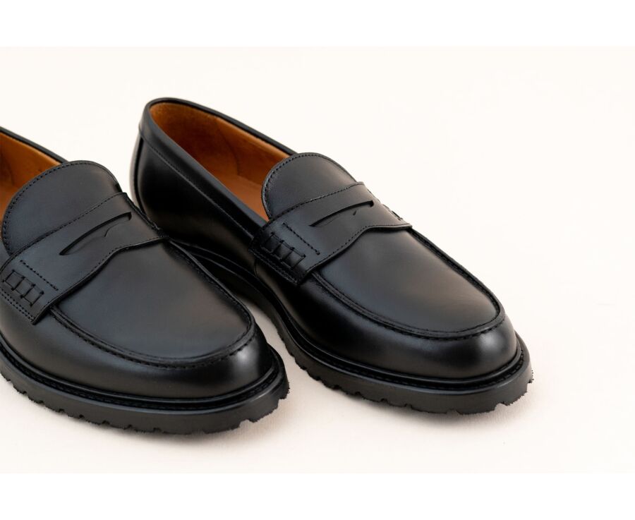 Mocassin pour Homme en cuir Noir - DOWARD GOMME