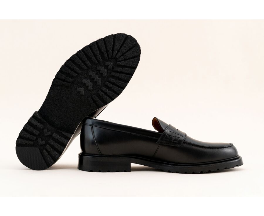 Mocassin pour Homme en cuir Noir - DOWARD GOMME