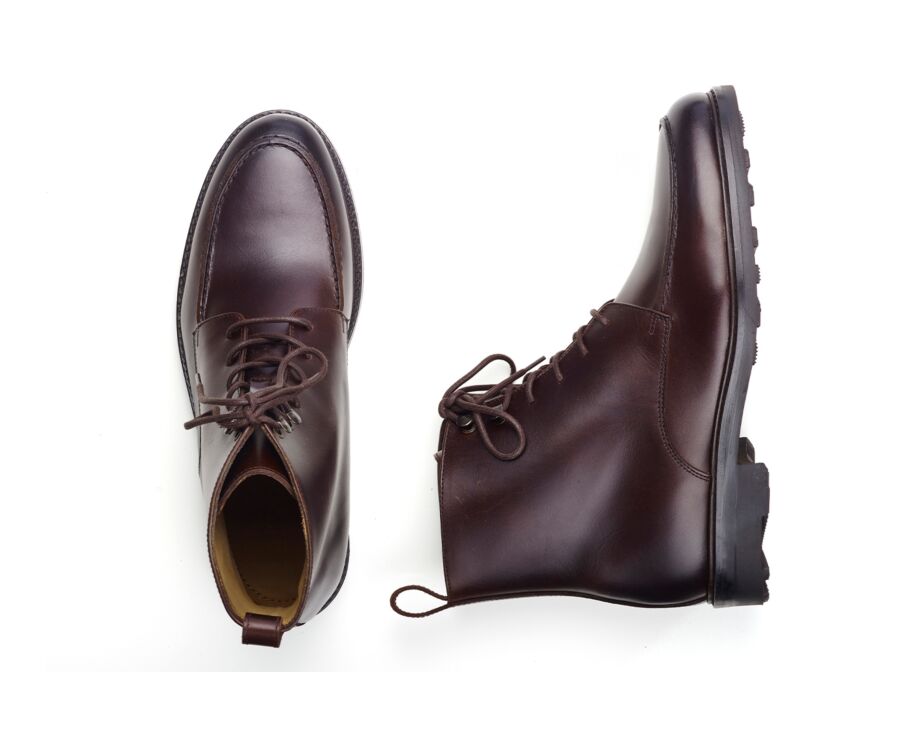 Derby boots homme - Chocolat - HUDSON HIGH GOMME COUNTRY