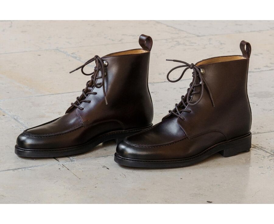 Derby boots homme - Chocolat - HUDSON HIGH GOMME COUNTRY