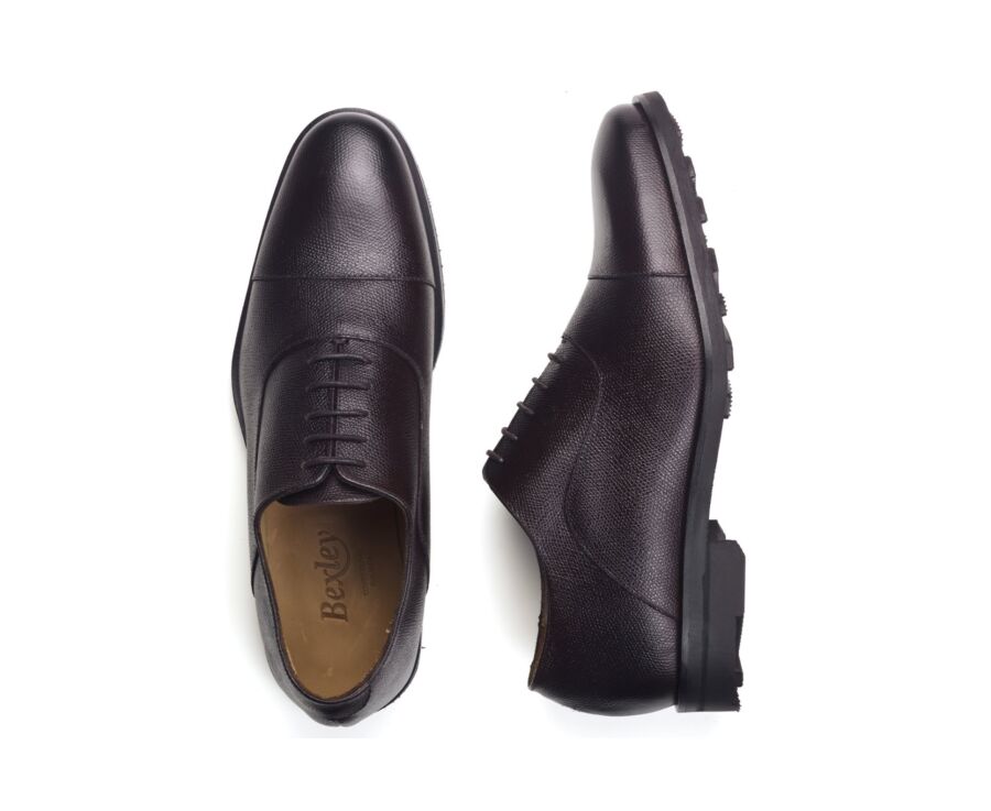Richelieu homme en cuir grainé chocolat - GRAKLEY GOMME COUNTRY